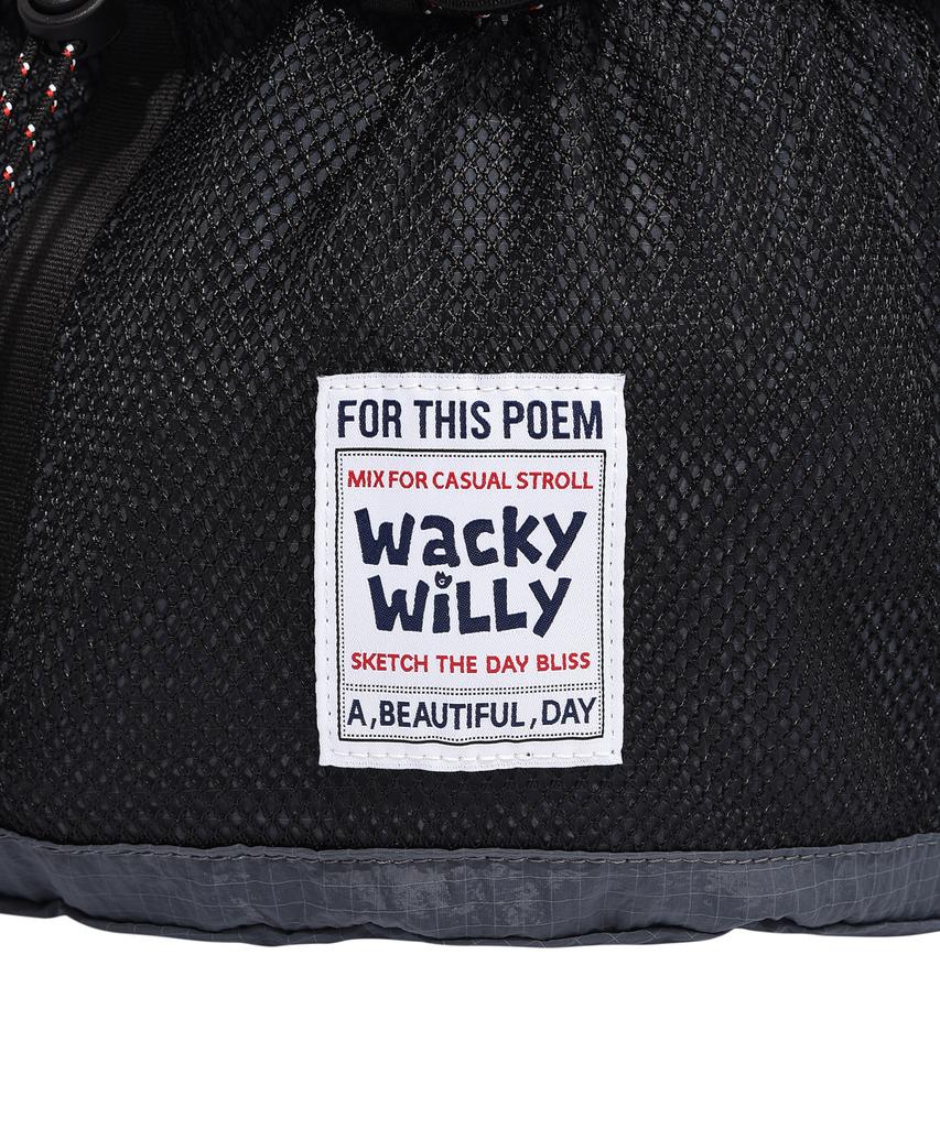 Wacky Willy String Draw Backpack Charcoal