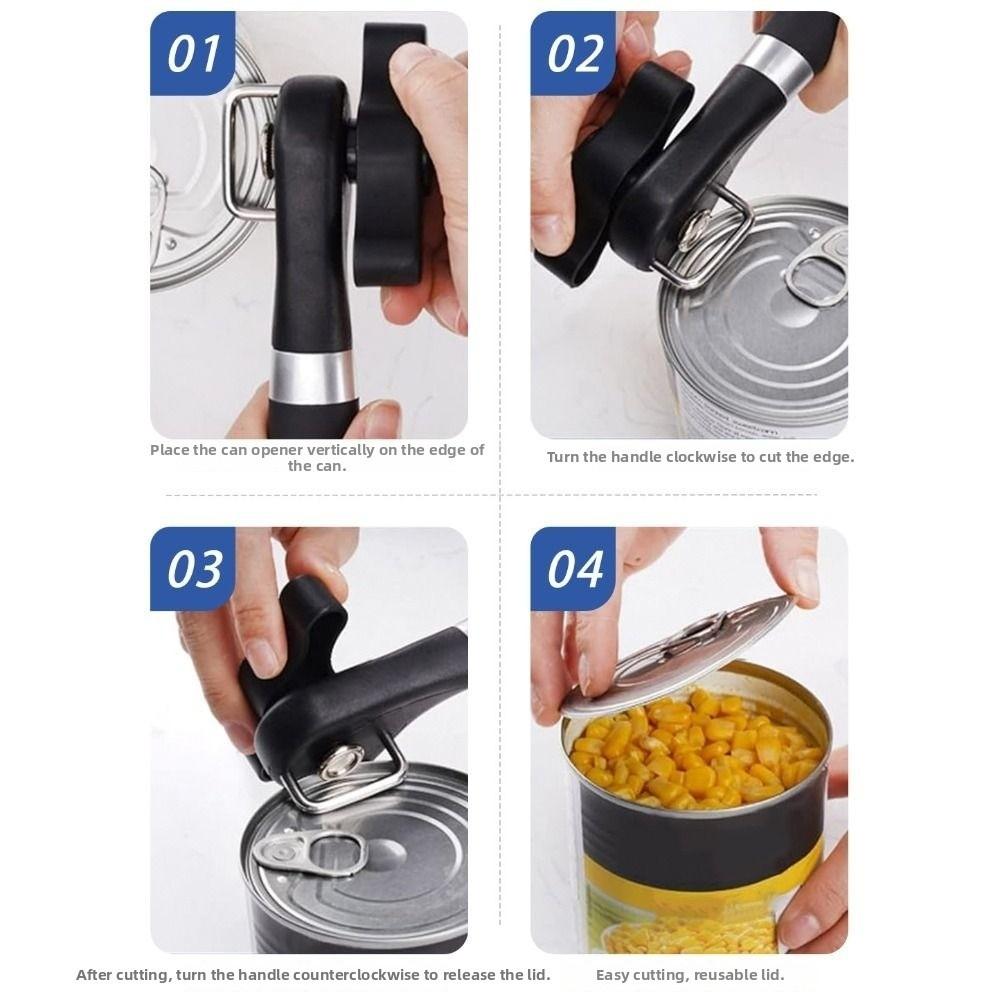 Effortless Manual Jar Opener Safety Lid Remover Multifunctional Side Cut Opener  Home