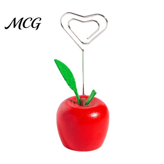 Cute Fruit Vegetable Decor Mushroom/Fruit Card Holder, Wooden Memo Holder Stand, Single Photo Strong Support Note Clip Picture Display Clip,