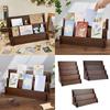 Space Saving Wood Card Holder With Tiers Shelves To Keep Your Desk Organized