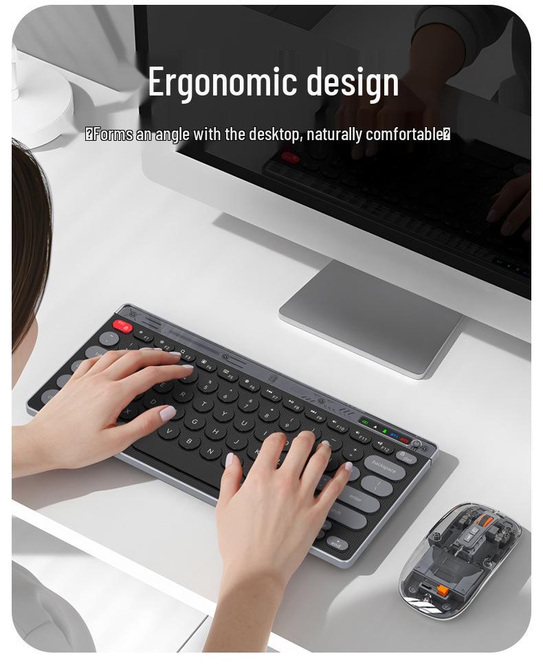 Rechargeable Universal Wireless Bluetooth Scissor-Switch Keyboard for Laptop, Desktop, Tablet, and Phone