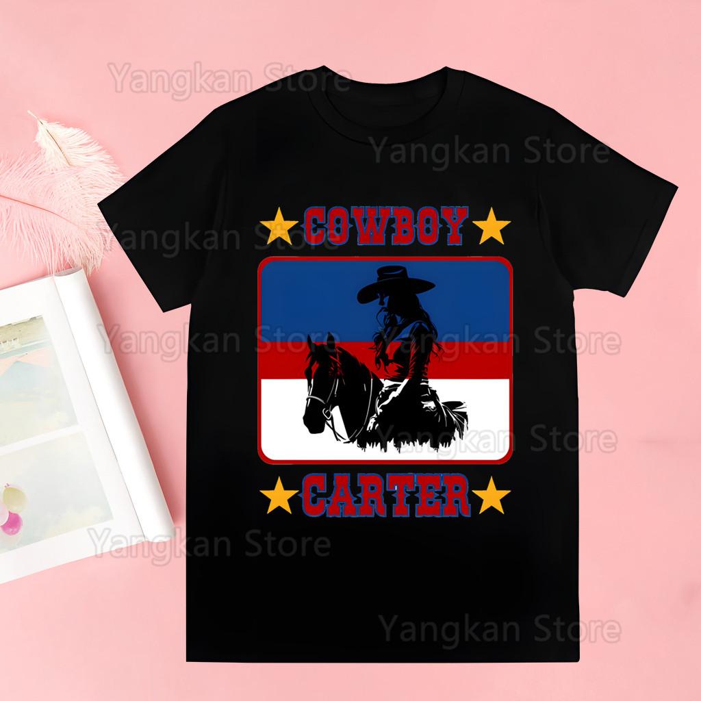 Cowboy Carter Harajuku Tops Summer Tops Graphic Tees Women Kawaii Tshirt Clothes T Shirt Drop Shipping