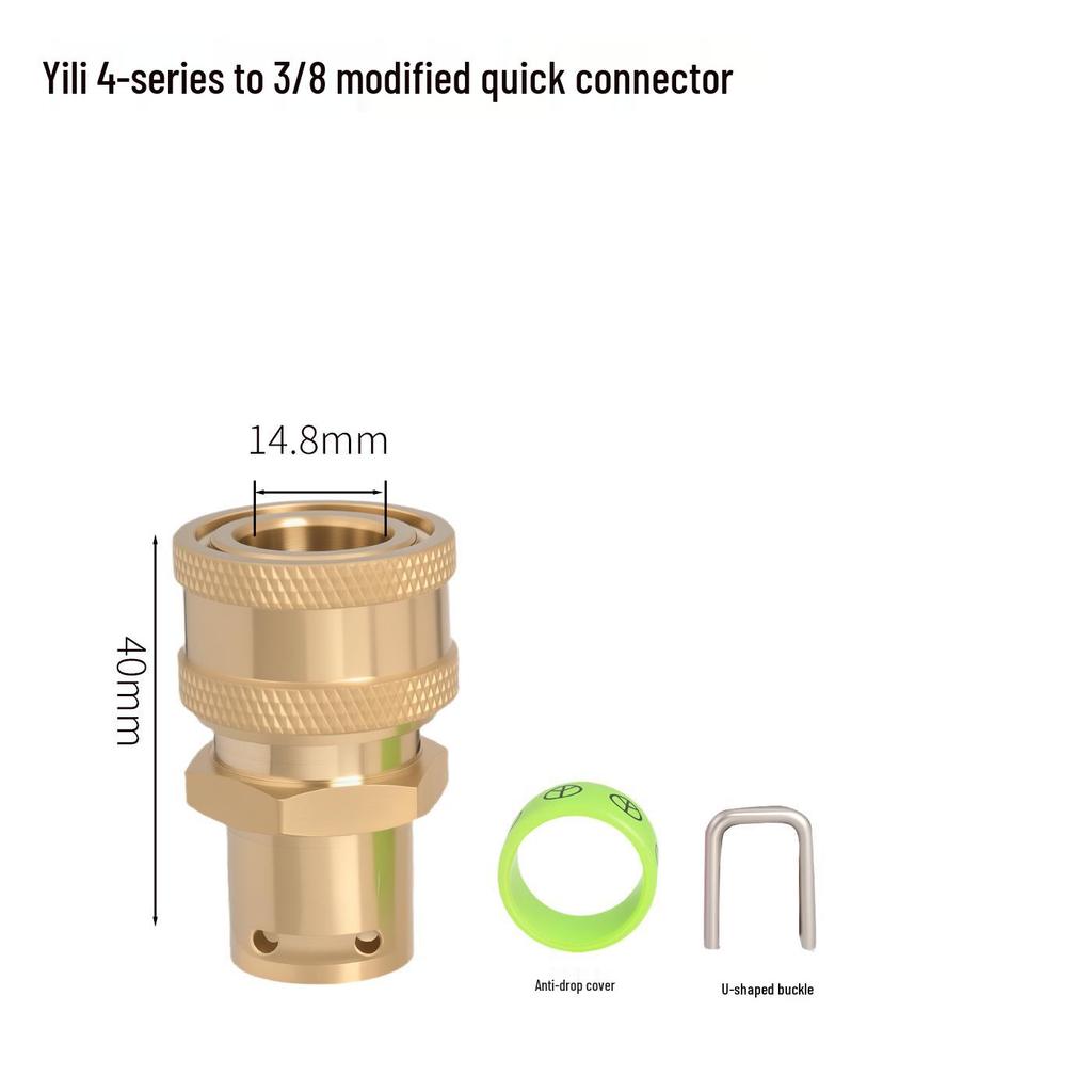 High-Pressure Copper Quick-Connect Water Hose Adapter for Car Washers