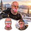 Novelty Old Man Face Ski, Winter Windproof Full Face with 3D Full Print, Sunglasses Not Included