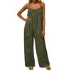 Damen-Jumpsuit, Lässige und lockere Passform, Mit rückenfreiem Design und dünnen Vintage-Trägern. Dieser Loungewear-Jumpsuit ist aus Baumwolle und Li