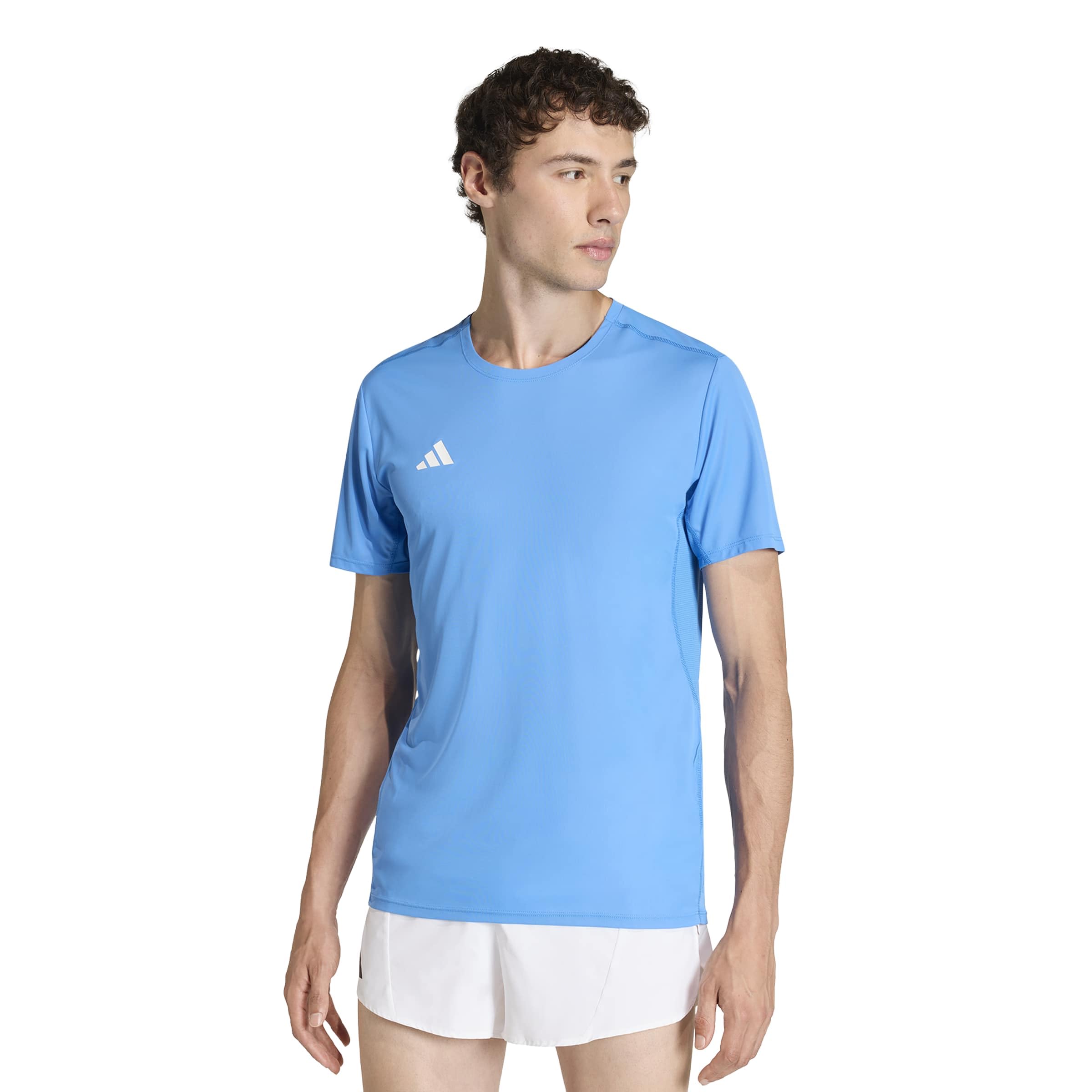 

Adidas Men s Adizero E Running Short Sleeve T-Shirt, IEJ32, Ray Blue (KA2937), Size L