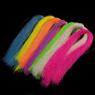 1 Opakowanie Wędkarskie Wiązanie Kryształowy Skręcony Flashabou Holograficzny Tinsel Błysk na Muchę do Haczyka Jigowego Materiał do Tworzenia Przynęt
