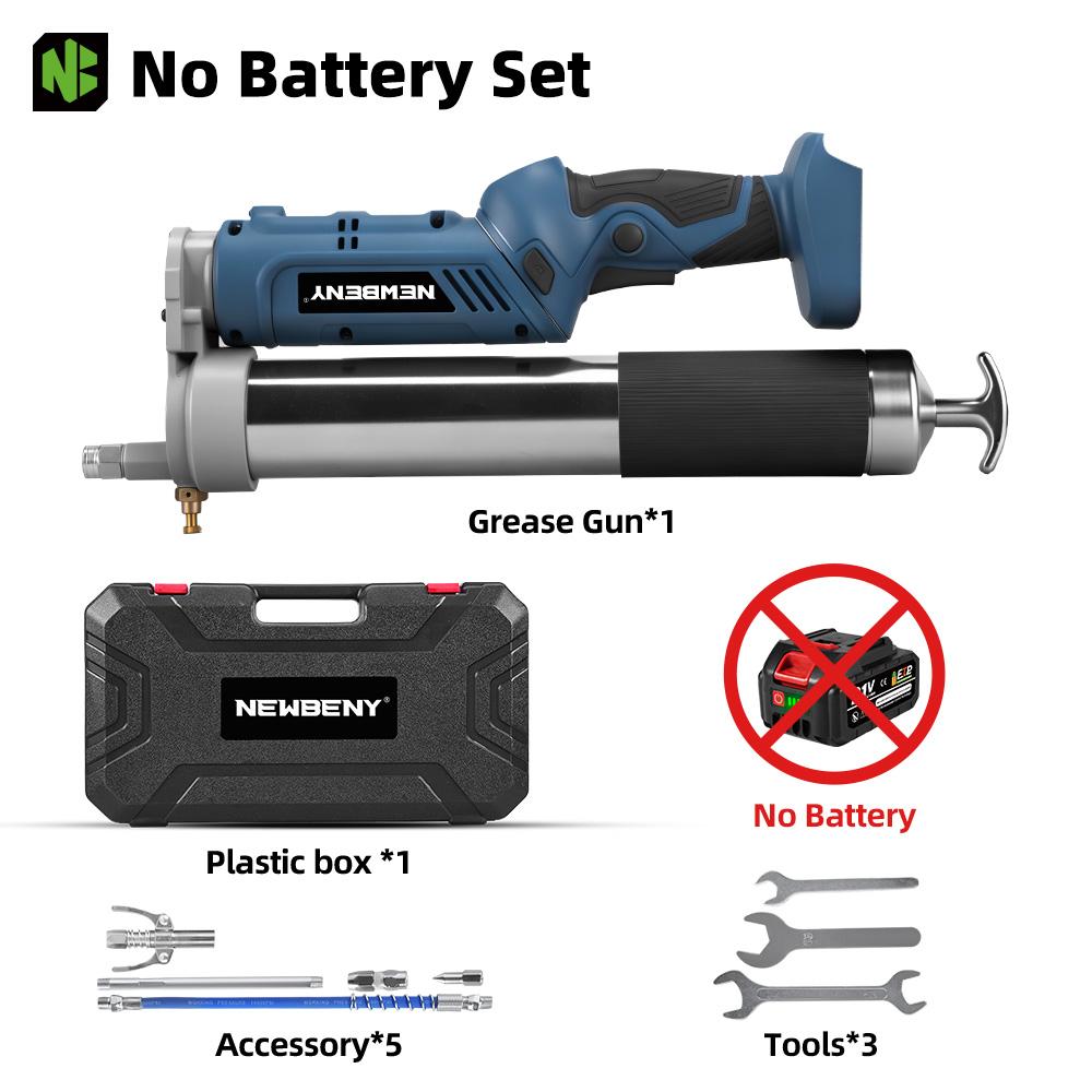

NewBeny 14000PSI 96МПа Електричний шприц для мастила Високий тиск Автомобільне мастило Інструмент для обслуговування автомобіля Для акумулятора Makita 18V Without Battery