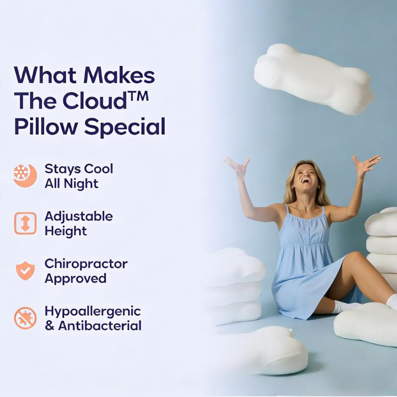 Orthopedic Memory Foam Pillow Ergonomic Sleep Cloud for Neck And Shoulder Pain Relief Suitable for Back And Stomach Sleepers