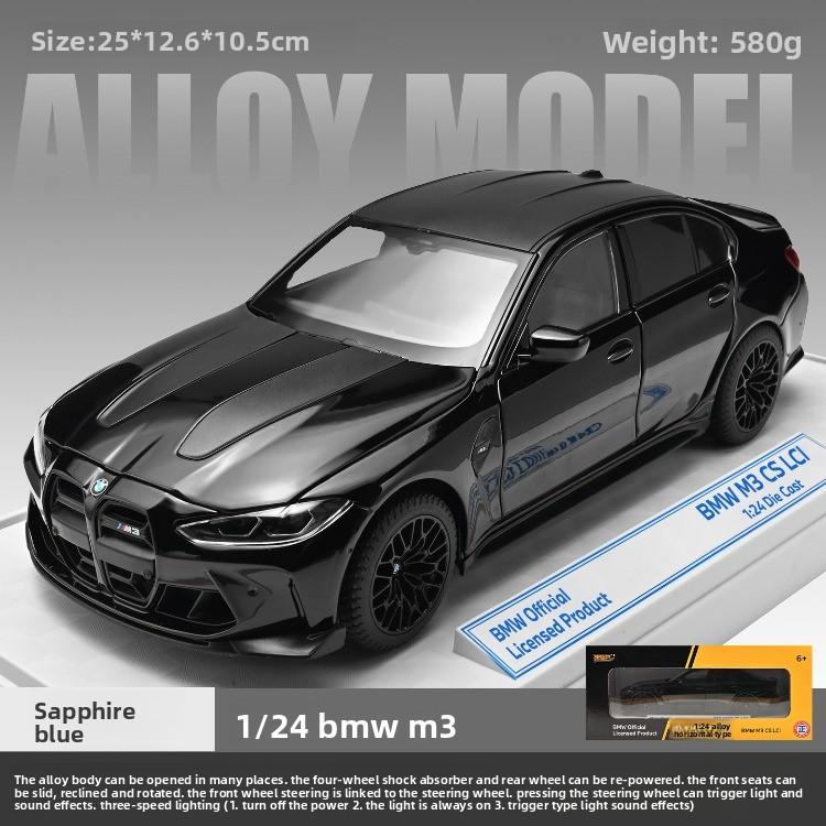 Offiziell lizenziertes 1/24 BMW M3 CS LCI Legierungsauto-Modell mit Sound und Licht Sammlung Miniaturauto Geschenk für Freund Hobbys