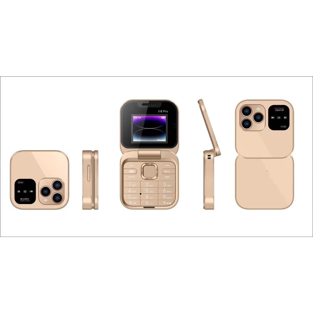 I16pro Foreign Trade Flip Mini Mobile Phone F15 Button Elderly Machine Dual Card 2G Multi-language