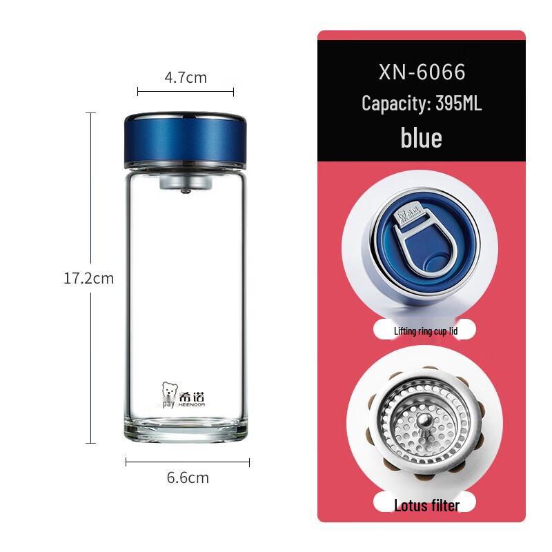 Heenoor Single-Layer Glass Cup with Tea Infuser