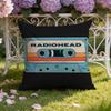 Music Tape Print Cushion Cover Home & Car Dual-Scene Pillow Cover: Reversible for Premium Comfort