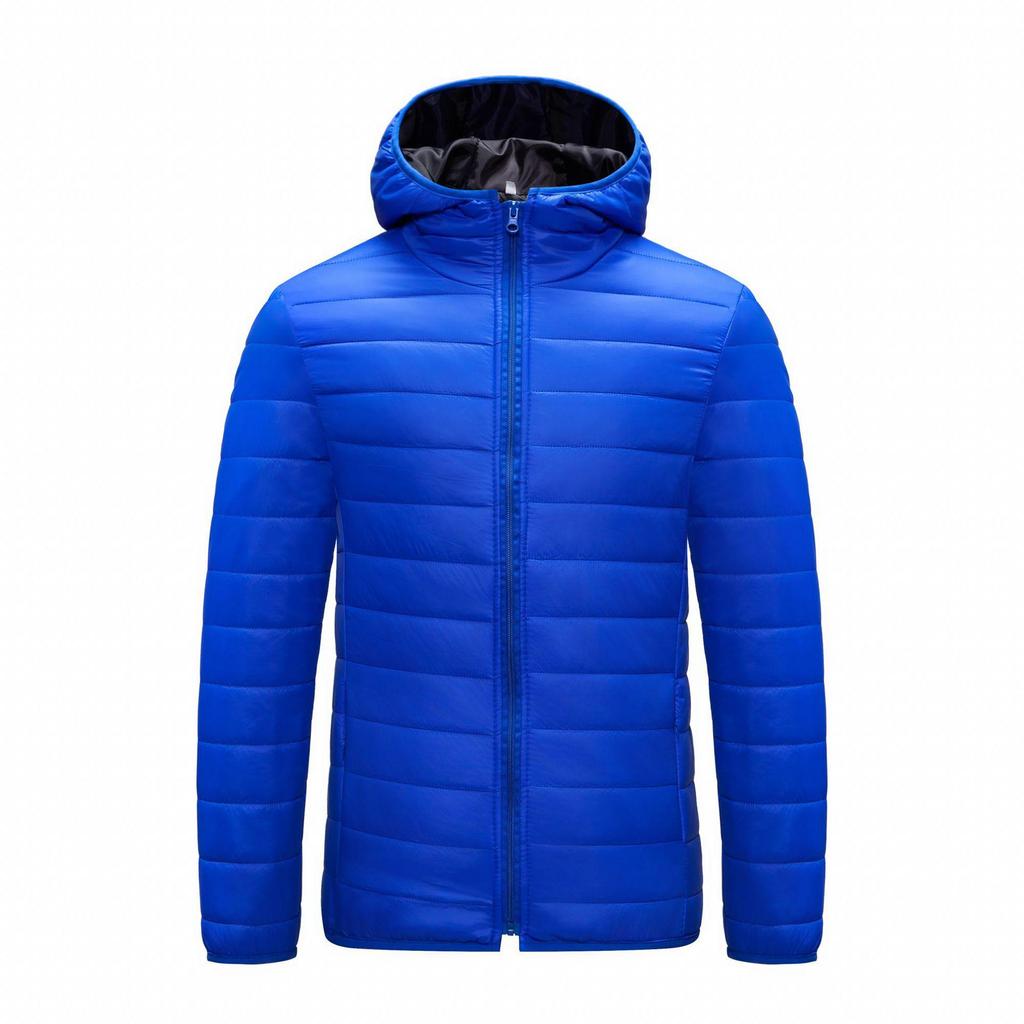 2025 Men's Winter Hooded Cotton Jacket - Casual Lightweight Padded Short Coat