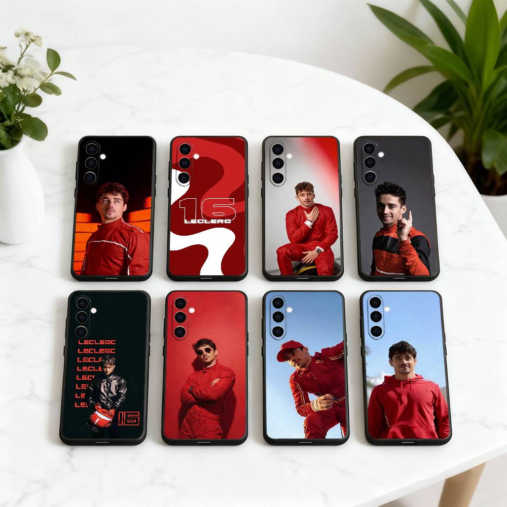 Monaco C-Charles L-Leclerc CL Phone Case For Samsung Galaxy A73,A72,A71,A70,A53,A52,A51,Soft Silicone Black Cover