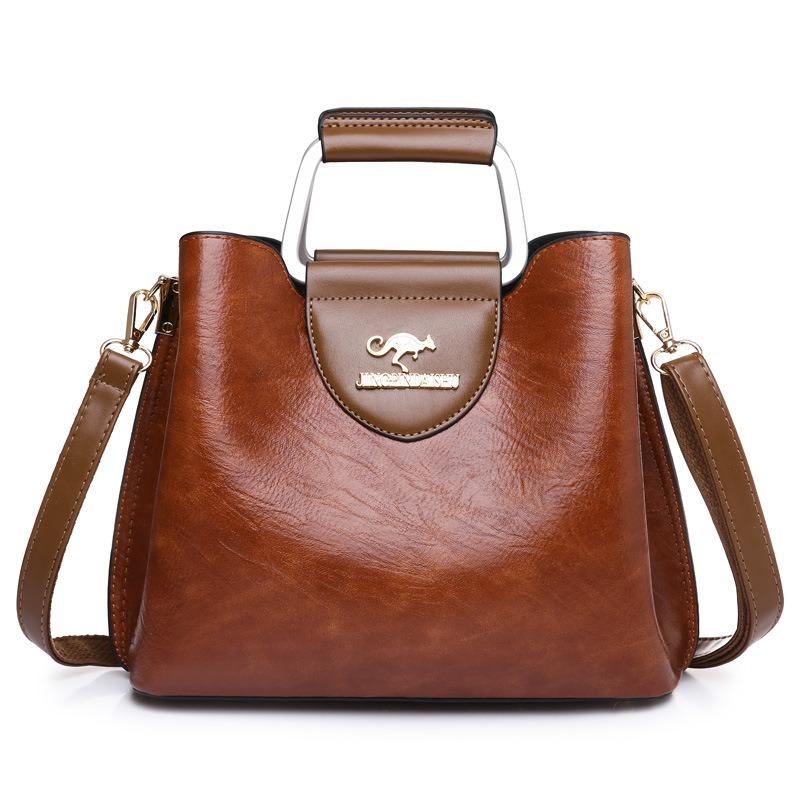 PU Soft Leather Texture Handheld Bag New Women Bag Niche Design Fashion Shoulder Sling Bag Large Capacity Tote Bag