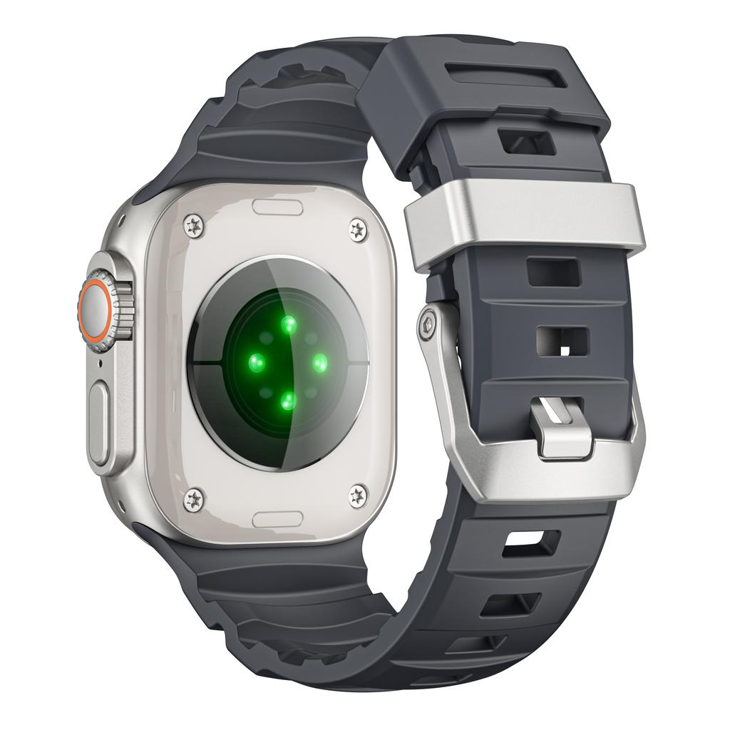 Fluorubber Band For Apple Watch Series 10 Ultra 9 8 7 SE 6 5 4 3 2 1 46mm 49mm 45mm 44mm 42mm Watch Straps