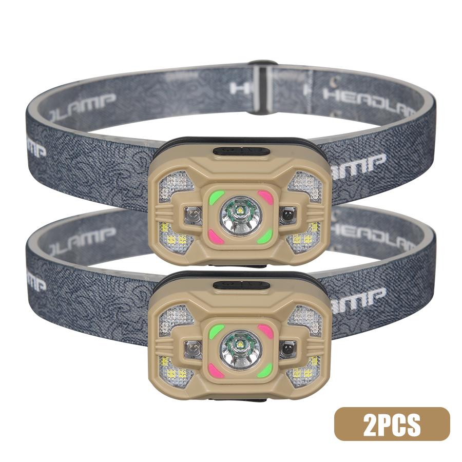 Led Strong Light Headlamp USB Rechageable Motion Sensor Headlight Portable Fishing Camping Outdoor Head Lamp Work Flashlight
