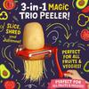 1PC 3 в 1 Magic Trio Peeler Set Слайсер Шредер Овочечистка Жульєн Різак Multi Peel Леза Zesters Тертка Аксесуари для кухонних інструментів