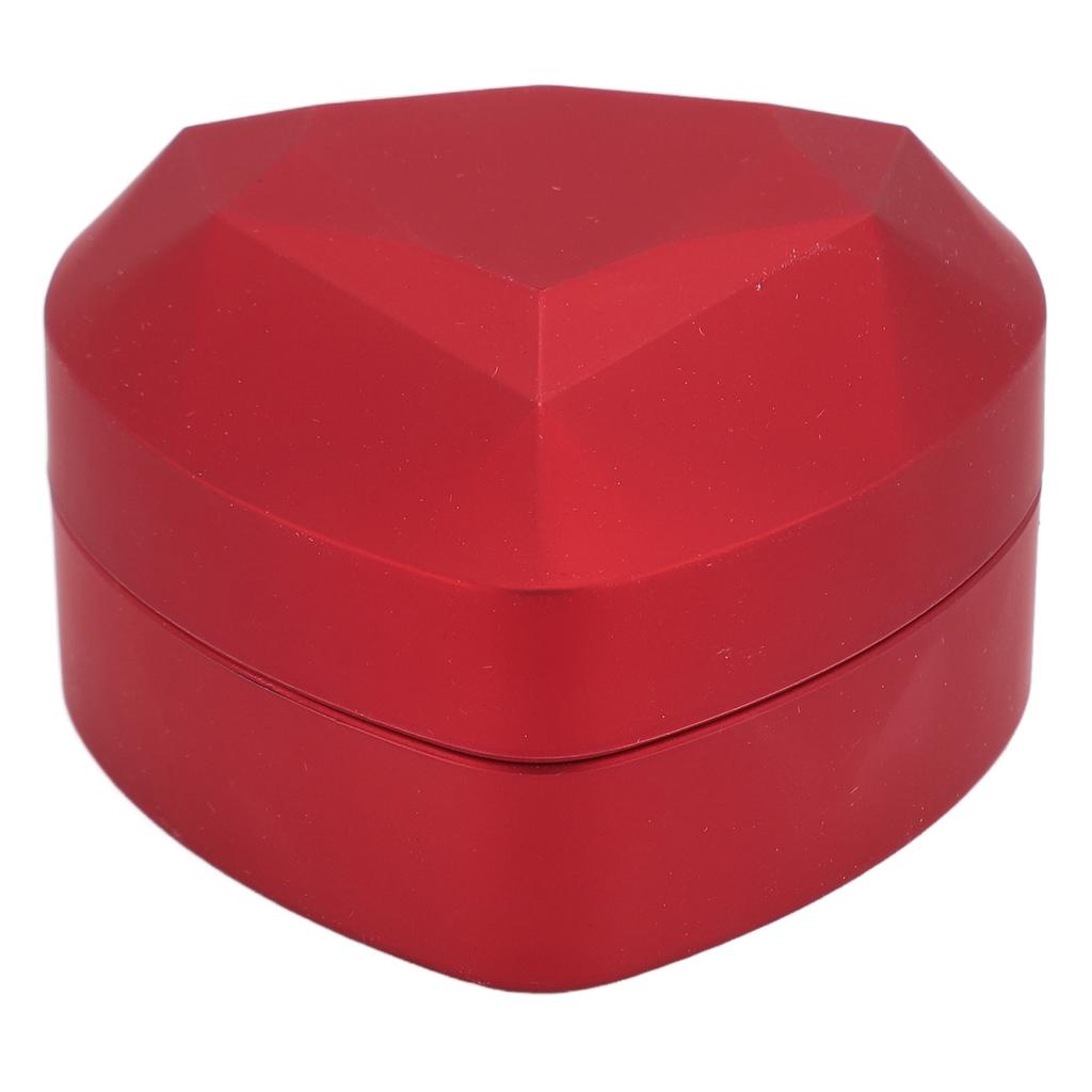 Ring Box LED Heart Shaped Ring Box Waterproof Exquisite Ring Case Romantic Decorative Jewellry Display Box for Proposal