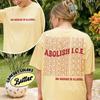 Vintage Dark Academia Bookish Literary Shirt Abolish Ice No Human Is Illegal 2 Sided Comfort Shirt Social Unisex Top Streetwear