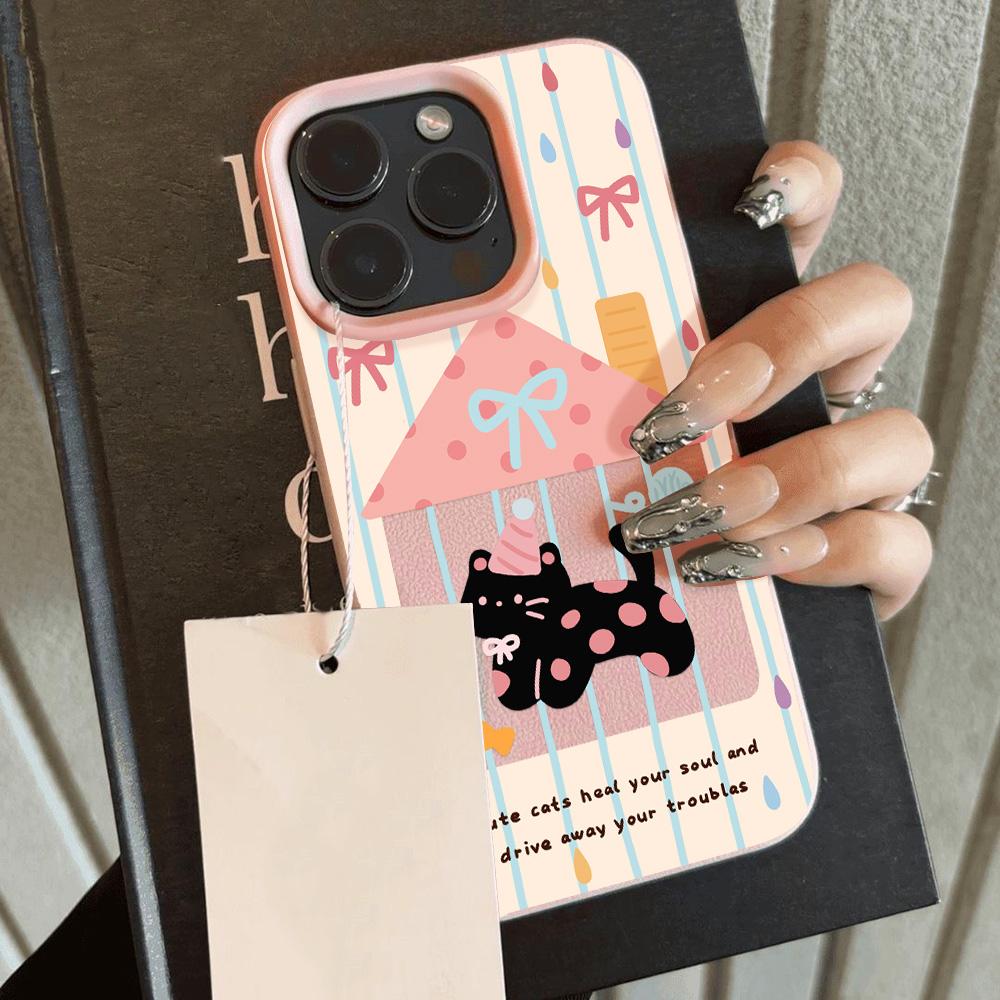 Phone Case for iPhone 11 13 Case iPhone 12 14 15 16 Pro Max 12 Pro 15 Plus Leather Painted Waterproof Drop-proof and Wear-resistant Cartoon