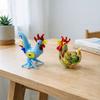 Figurină Cocoș din Sticlă de Murano Lucrată Manual Statuie Miniatură Găină Ornament Cocoș Drăguț pentru Casă Birou Cameră Interioară Decor Colecție