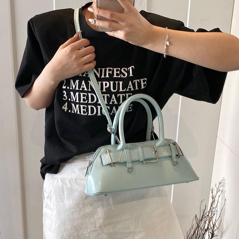 Premium texture portable bowling bag women's 2025 new fashion foreign style underarm bag versatile shoulder shell bag