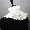 High Neck Fake Collar White Cotton Ruffle Collar Removable Detachable Collar  Blouse Decoration