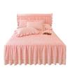 Baby Fleece Padded Bed Skirt Single Piece Winter Fleece Thickened Non-Slip Household Bed Cover Three-Piece Bedspread Universal In All Seasons