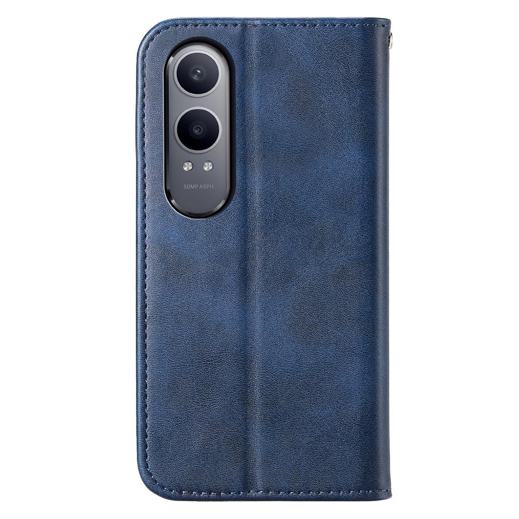 For Oppo K12x 5G (China)/OnePlus Nord CE4 Lite 5G Phone Case Calf Texture PU Leather Wallet Cover with Strap