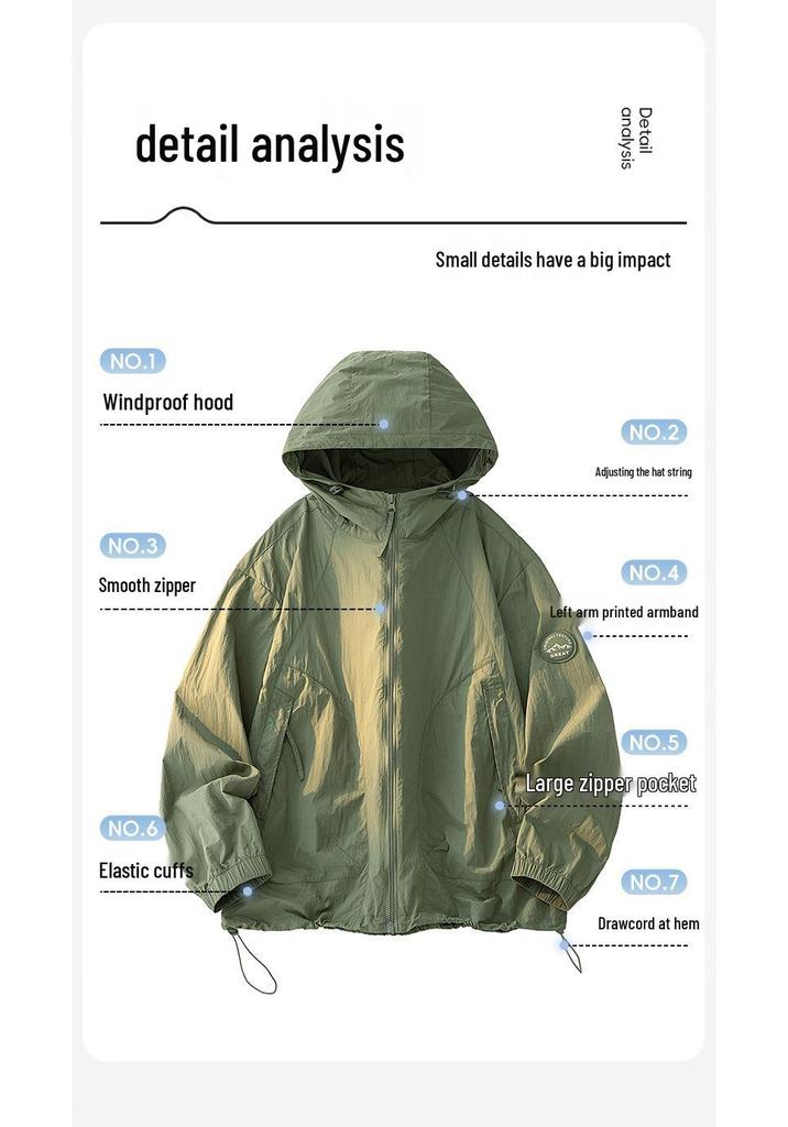 Men's UPF50+ Cooling Summer Hooded Jacket: Quick-Dry, Breathable, Lightweight, New 2026 Fishing Clothing