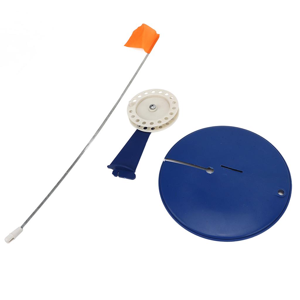 Ice Fishing Tip Up Flag Kit Portable Winter Fishing Rod Indicator Flag Floating Base Tackle