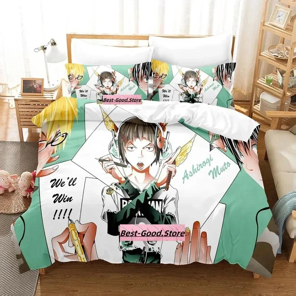 Bakuman Beding Set Printed Bed Linen Set With Pilowcase Soft Duvet Cover Soft Single Double Quen Super King-Sized Dimensionsd Dimensions Adult People