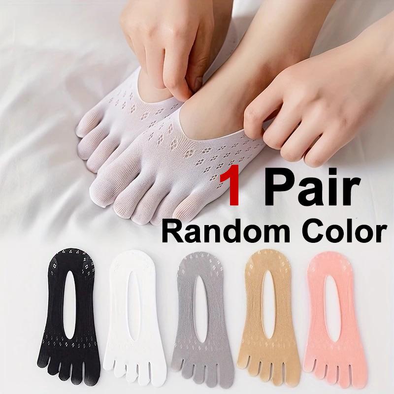 

1/5 пары женских носков-невидимок с разделенными пальцами, модный дизайн, летний стиль, сетчатые, впитывающие пот, дышащие, с пятью пальцами One Size