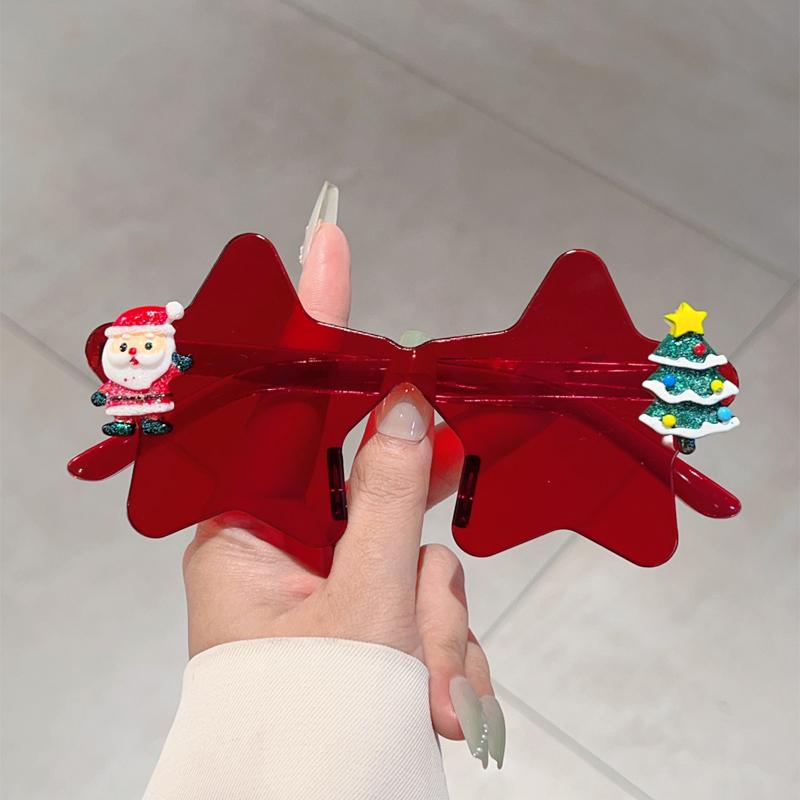 Fashion Candy Color Rimless Shades Women Ins Brand Festival Party Sunglasses New Trendy Star Christmas Decor Sun Glasses