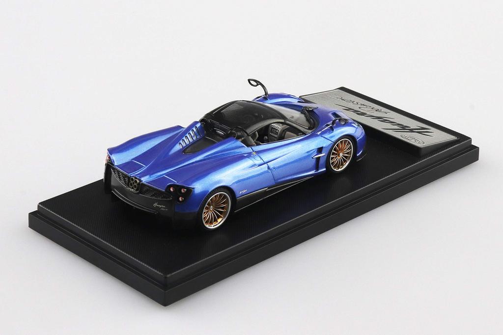 Aoshima Bunka Kyozai Skynet The Miniature Car Pagani Huayra Roadster Blue Finished Product 1/43