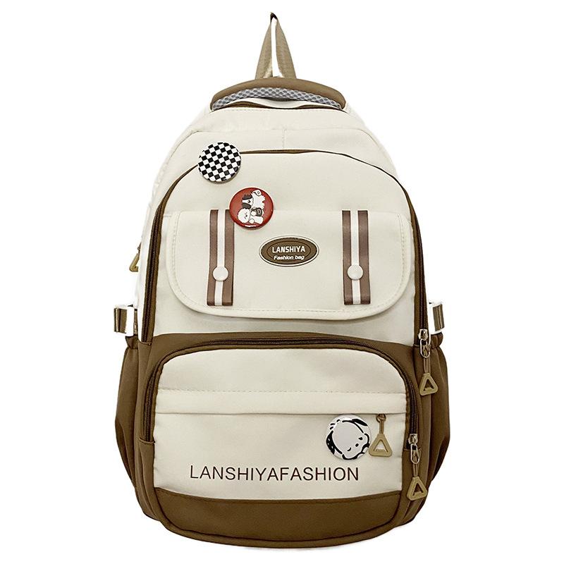 Fashionable Lightweight Junior High School Backpack Female Large Capacity Elementary School Student School Bag Light and Versatile Commuter Backpack