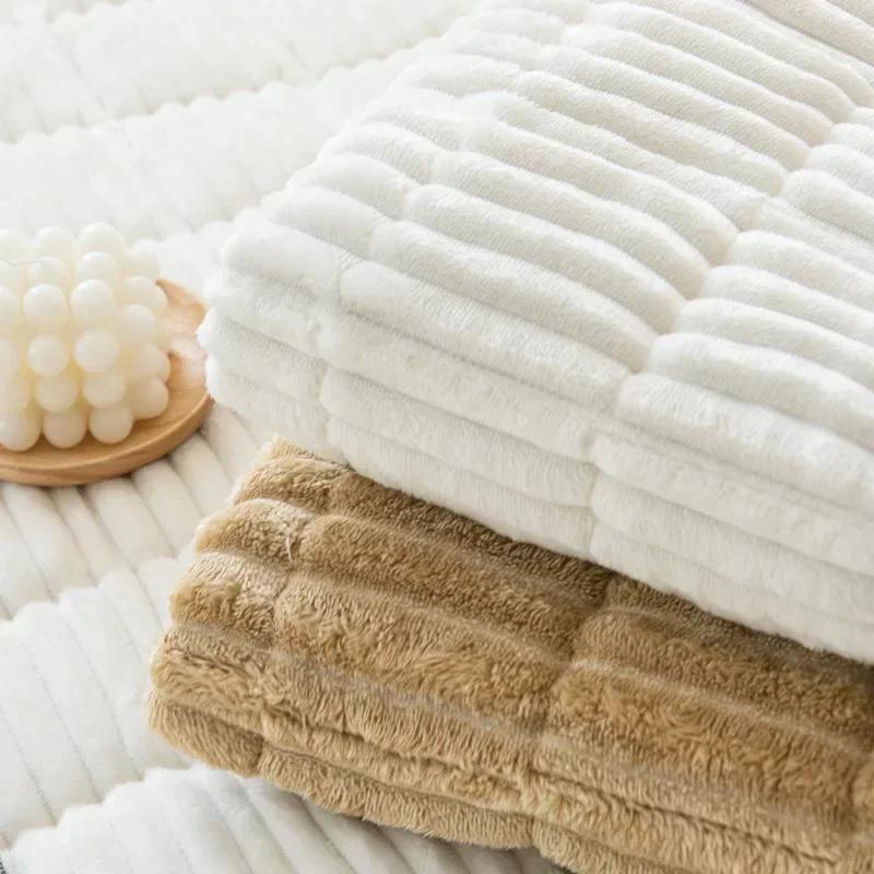 Corduroy Sofa Cushion Non-Slip Thickened Sofa Cover Cloth Warm Dust Soft Velvet Warm Backrest Armrest Towels Window Sill Pad