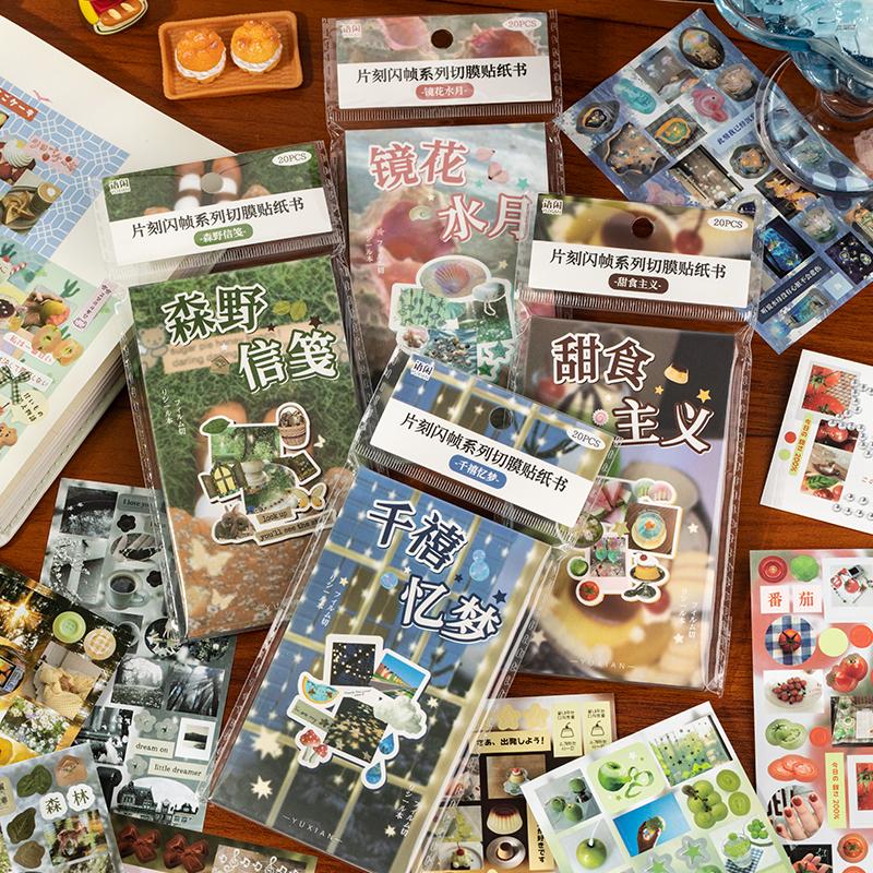 20/30 Pcs Die cut Stickers book Showa Theme Decorative handmade Scrapbooking supplies Diary Sticker Japanese Stationery Stickers