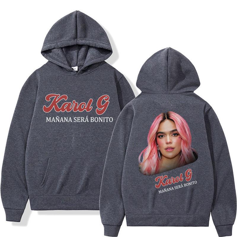 Karol G Manana Sera Bonito Vintage Hoodies Fashion Hip Hop Hooded Sweatshirt Oversized Warm Hoodie Streetwear Fans Gift
