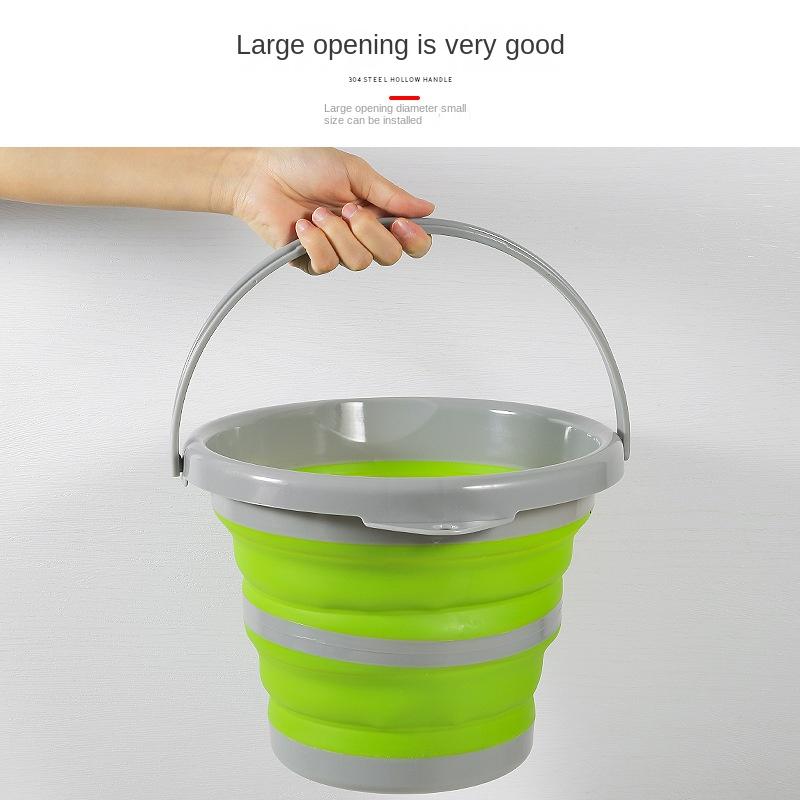 5L/10L Portable Folding Bucket Plastic Car Washing Bucket Children's Outdoor Travel Fishing Bucket Household Storage Bucket