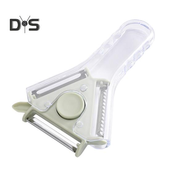 

Овочечистка 3-в-1 Y Картоплечистка Кухонна терка Скребок Рубанок для дині Очистка для жульєн з ручкою проти ковзання Овочева картопля Морква Огірок Інструмент зелений