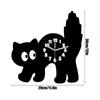 Cat Clock Vintage Living Room Acrylic Timepiece Non Ticking Funny Cat Clock For Kitchen Studio Living Room Nursery Classroom