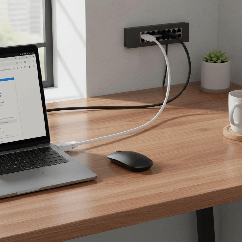 Flat Design Ethernet Patch Cable 1000Mbps Support LAN Network Cable RJ45 Cable PC Connection