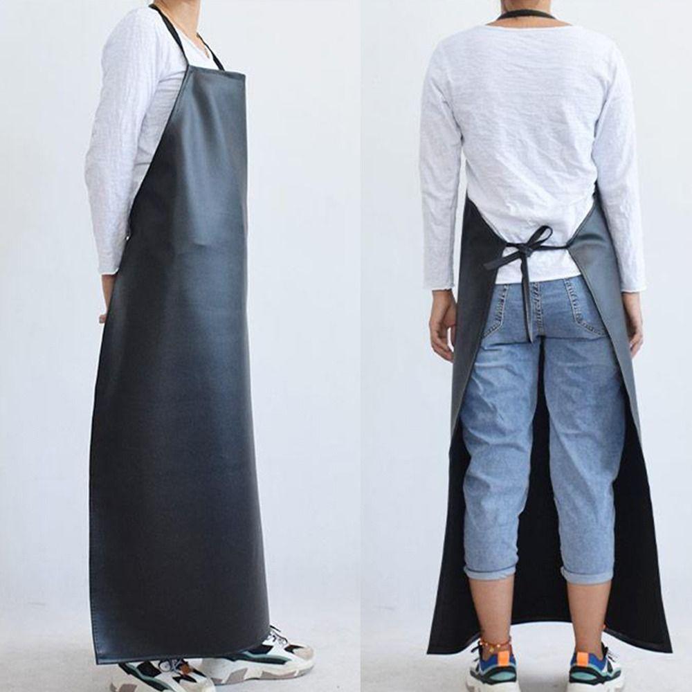 Thickened Welding Protective Apron Waterproof Work Apron PU Leather Apron  Industrial Use