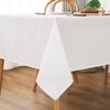 AooHome White Rectangular Tablecloth, Water-Repellent, Small, Solid Color, Stain-Resistant, Stylish, Simple Table Cover, Linen-Friendly, Heat-Resistan