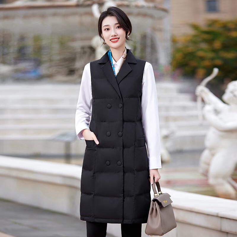 

Teluoman Women s Mid-Length Padded Lapel Vest 3XL