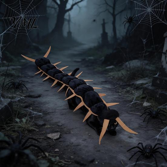 Lustige Haustierkleidung für Social Media 2er-Pack Tausendfüßler-Look Katzenkostüme, Halloween Cosplay Outfit, 3D Krabbelinsekten-Anzug Mehrbeinige Kleidung für Katzen,