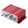 Fosa Mini Digital Car Auto Amplifier, Hi-Fi Audio, Music CD, DVD, MP3, FM Player, In-Car Digital Car Speaker (Red)